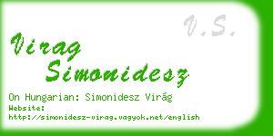 virag simonidesz business card